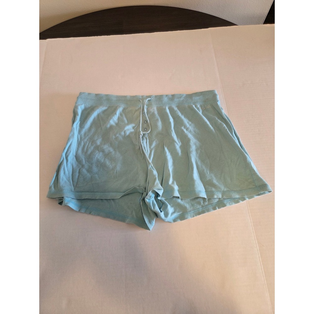 Hanes Her Way Sleepwear Light Blue Cotton Knit Pajama Shorts Plus Size 1X
